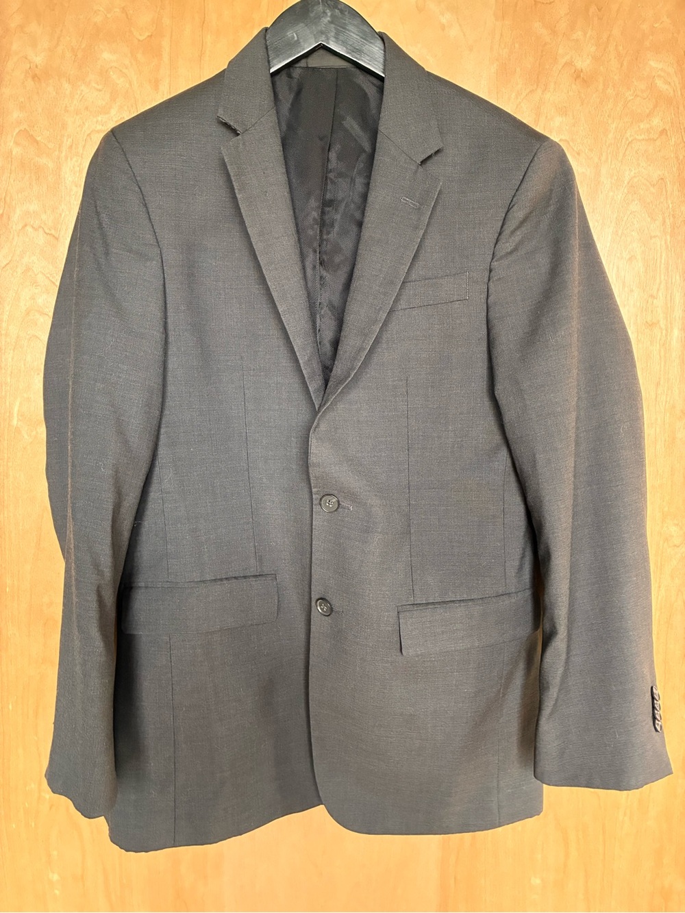 Men's Kenneth Cole Dark Gray Two-Button Suit - Classic Tailored Fit